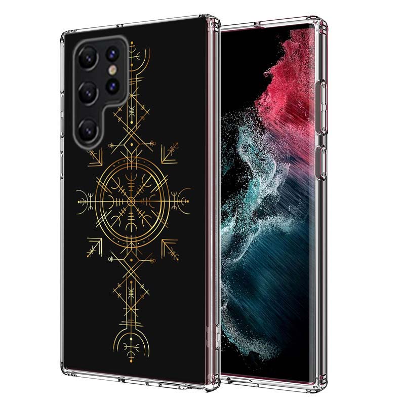 Nordic Norse Capa Phone Case For Samsung S26 Ultra S25 Edge Galaxy S23 S21 S20 S24 FE S22 S10 Plus Cover Clear TPU Shell Coque w