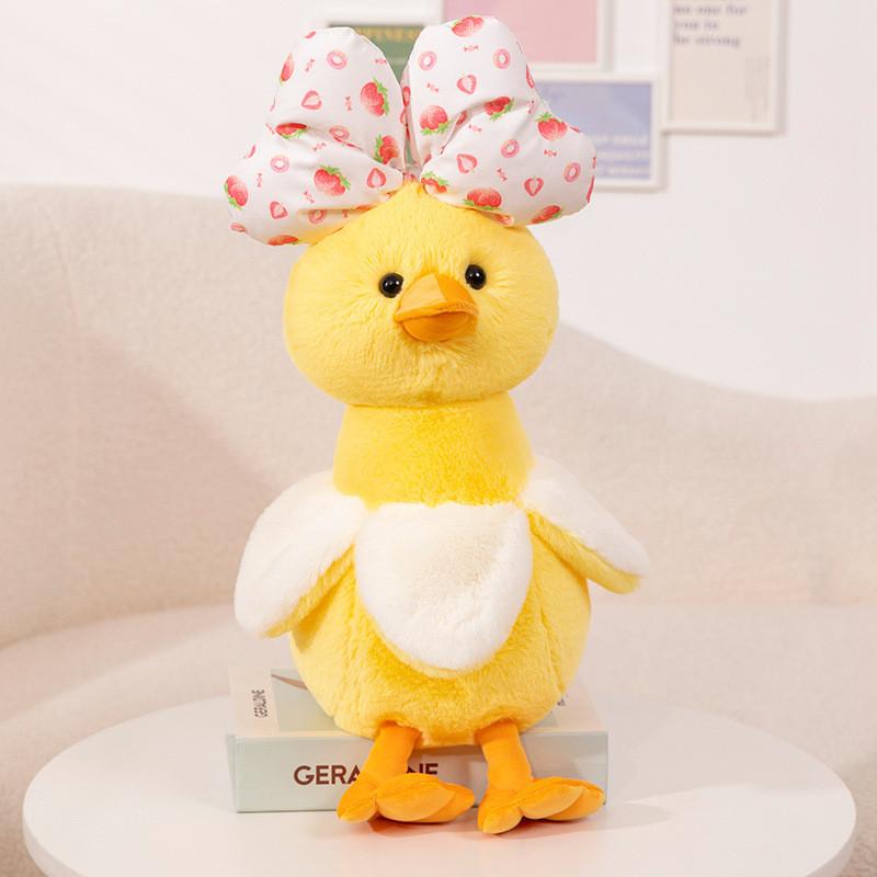 

Adorable Banana Duck Plush Pillow Soft Bow-tie Duckling Toy Perfect Birthday Gift 25cm