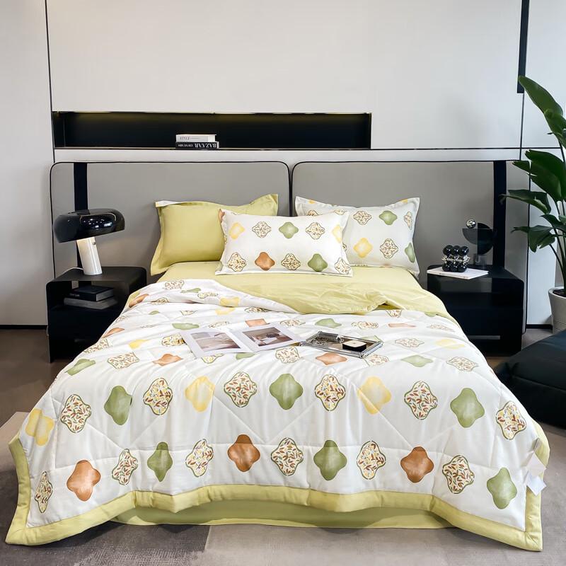 Yamok Washed Cotton-Linen Soybean Fiber Summer Quilt Set