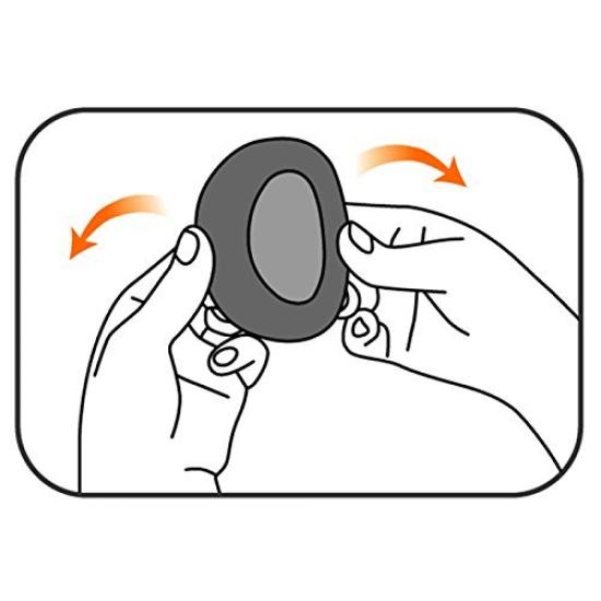 Earlux Rahmenlose Weiße [Offiziell Importiert] Ohrenschützer, Kaninchen, S-M, TYESR-WH-04