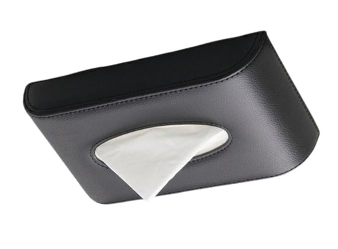 

[explosió] Car Tissue Box, Sun Visor Hanging, PU Leather, Magnet, Easy Installation, Black, Width 23.5cm, Height 5cm, Depth 13cm, ex-003