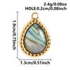 3pcs Geometric Charm Real Abalone Shell Stainless Steel Pendants For Jewelry Making Supplies Rectangle Round Pendant DIY Finding