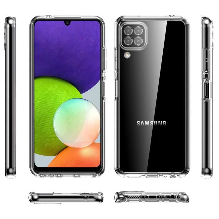 Case for Samsung A22 4G - Phonillico - 360 Full Cover - Transparent - Front and Back Protection