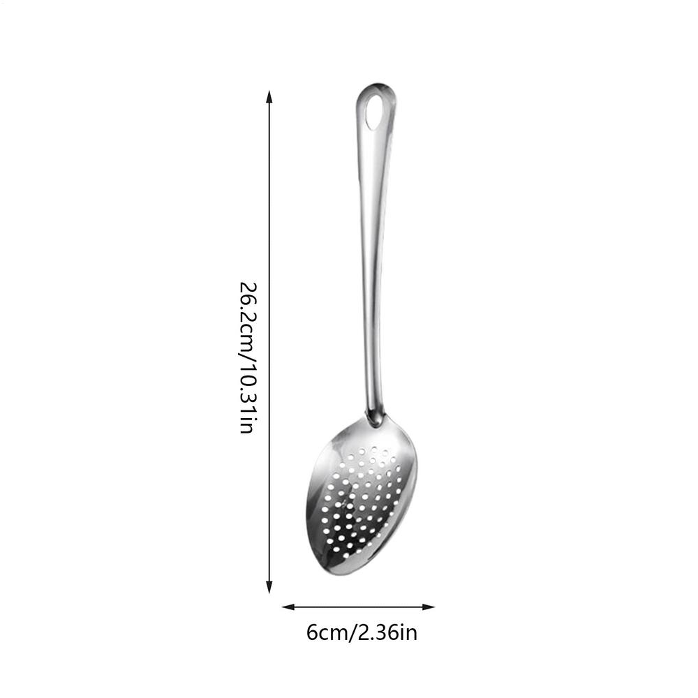 Stainless Steel Strainer Spoon 1PC Slotted Spoons Kitchen Colander Spoon Spoon Filter Strainer Food Scoop  Skimmer Colander