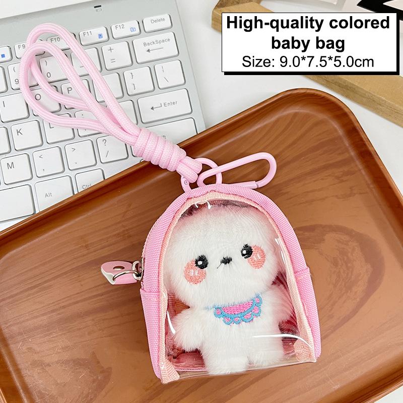 

Прозрачный дисплейный пакет для маленькой куклы, аниме-значка, монет, чехол для хранения, коробка-органайзер, подвеска-украшение для рюкзака