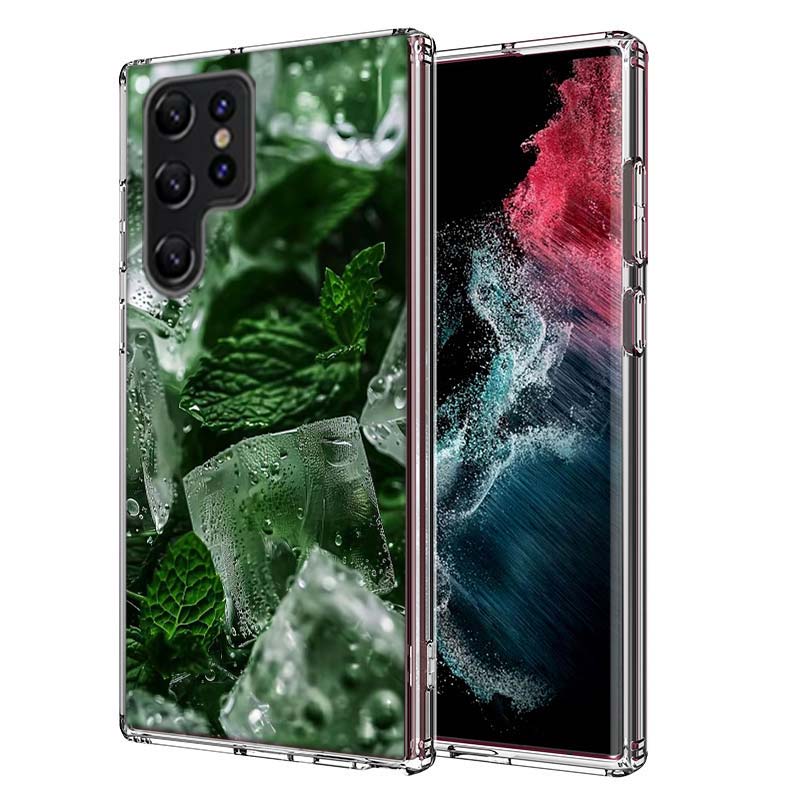 

Summer Lemon Mint Capa Phone Case For Samsung S26 Ultra S25 Edge Galaxy S23 S21 S20 S24 FE S22 S10 Plus Cover Clear TPU Shell Co Samsung S21 FE