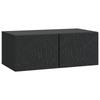 Wall Mounted TV Cabinet 59.5 X 31 Cm Black Particleboard