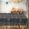 Geometric Pattern Rectangle Table Cloth for Table Decor Kitchen Dining Waterproof Reusable Tablecloth for Table Party Picnic