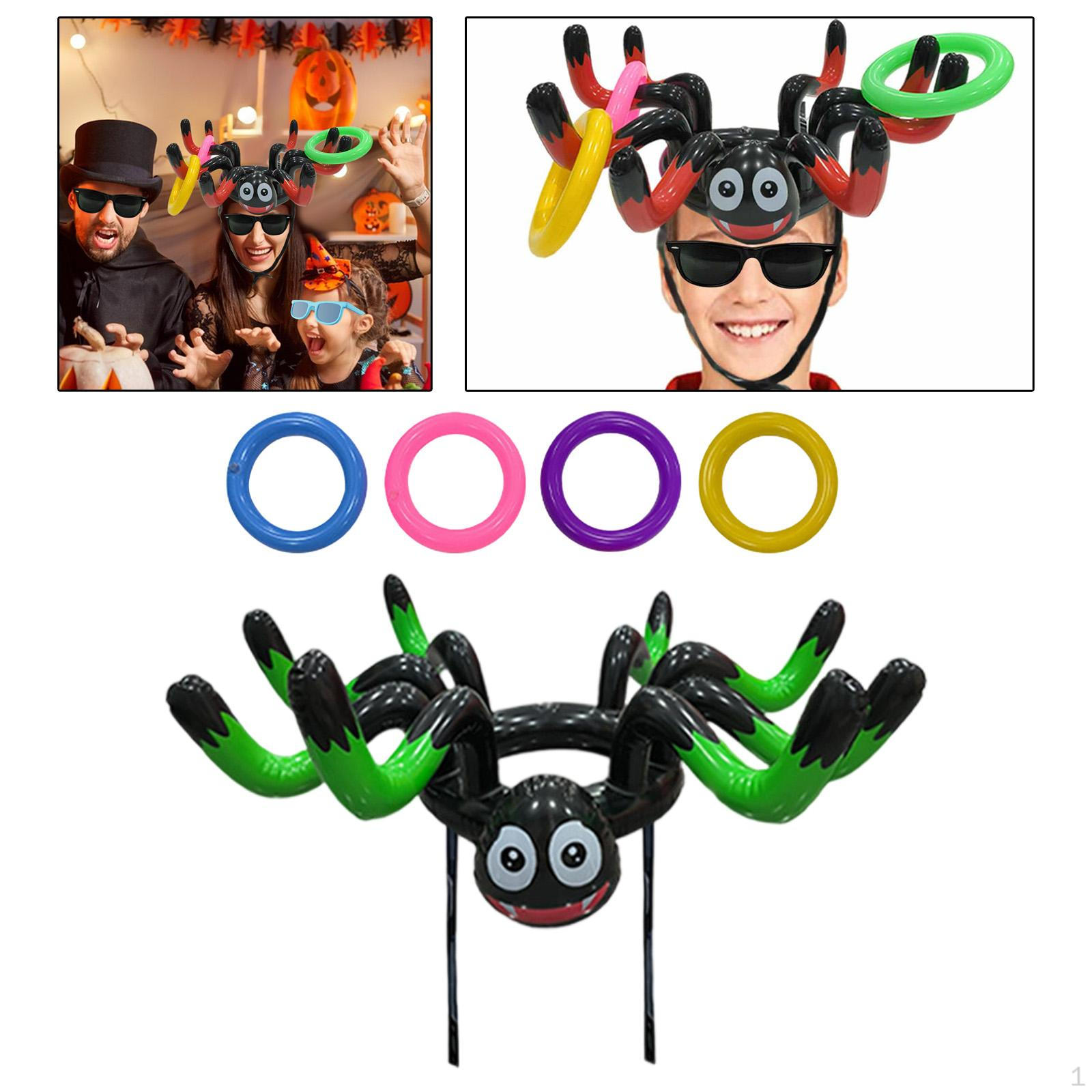 

Хэллоуин Бросание колец Игра В помещении На улице для Детской вечеринки Семейные Летние Игры для бассейна зелёный