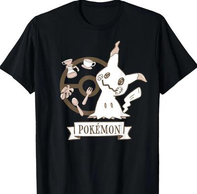 NEU!! Pokémon - Mimikyu Pokéball Café Getränke T-Shirt Geschenk für Freunde Alle Größen