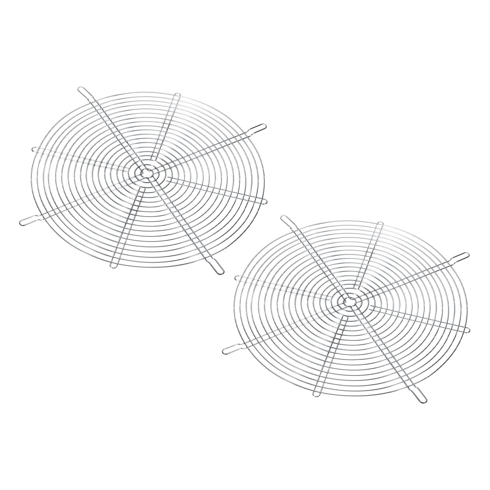 PATIKIL 2-Pack Finger Grills, 28x28cm Fan Grill Protective Cover, Dustproof Mesh Fan Guard, Metal, Round, Ventilation Fan Filter Replacement,