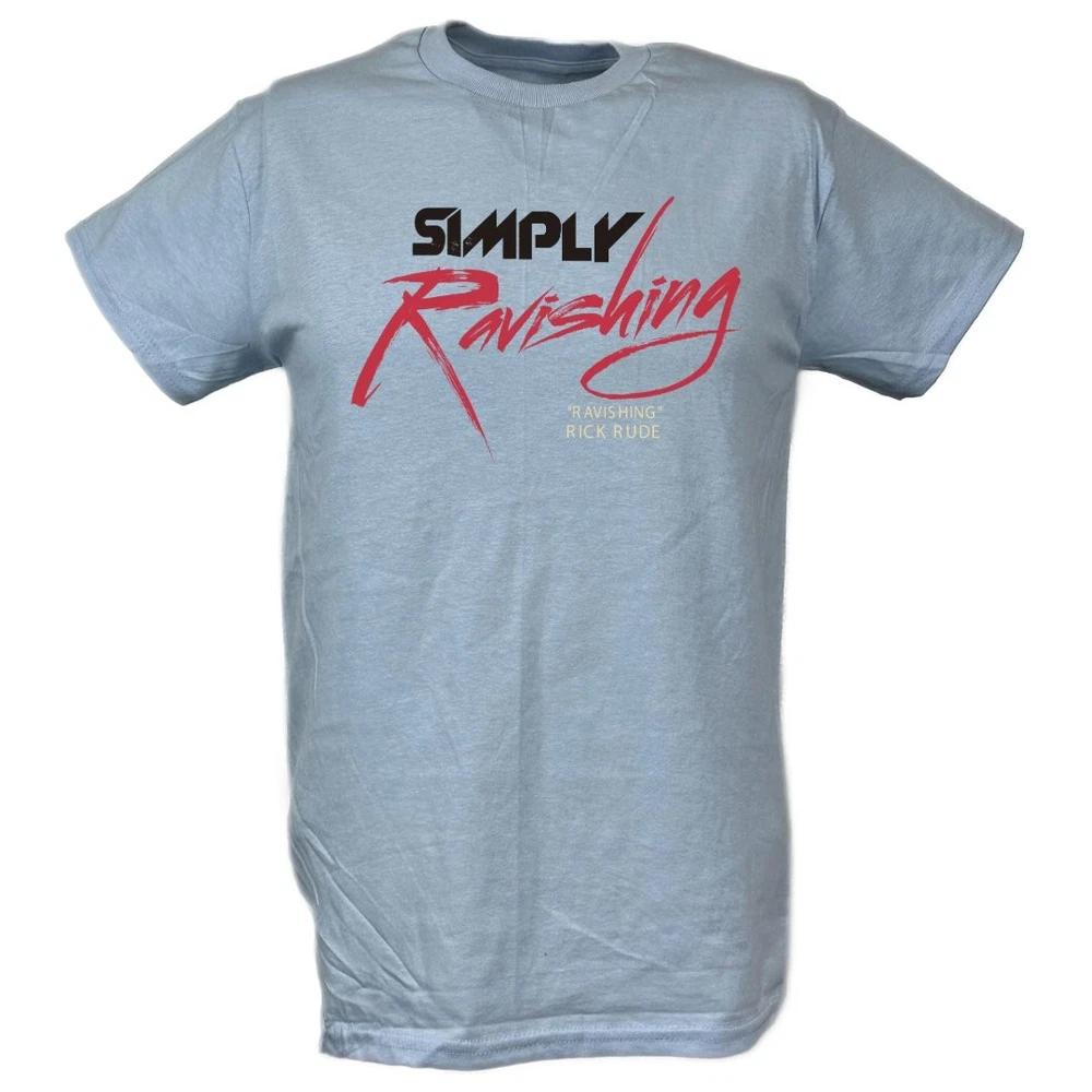 Simply Ravishing Rick Rude Unisexs Light Blue Tshirt M