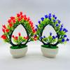 Artificial Bonsai Realistic Fresh-keeping Plastic Elegant Fake Wedding Lily Flower with Pot