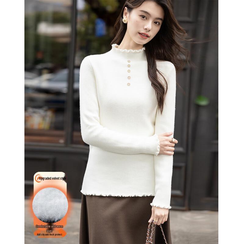 

Moka Na Women s Long-Sleeve Knit Sweater One Size