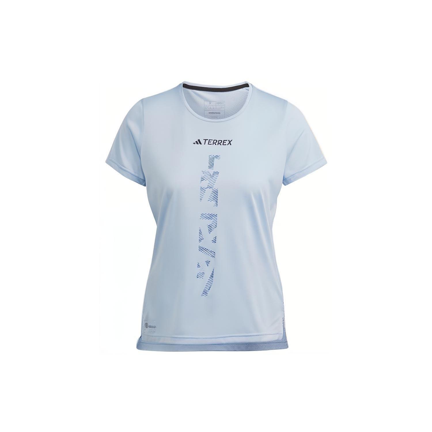 (WMNS) adidas TERREX Agravic Trail Running Tee Light Blue Women s HL1730 M