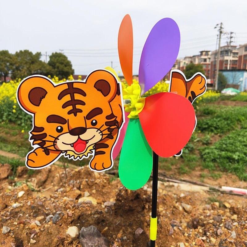 Garden Pinwheels Whirligigs Wind Spinners Windmill Toy for Kid Yard Lawn Decorations 3D Animal Decorative Garden Stakes