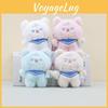 Plush Cartoon Cute Bear Doll Keychain Soft And Cuddly In Light Gray Blue White Pink