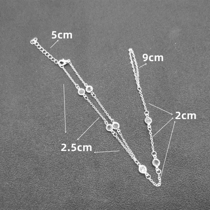 1Pcs Vintage Crystal Anklets for Women Simple Sexy Metal Chains Tassels Toe Foot Anklet Bracelet Summer Beach Accessories
