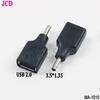 1/2/5Pcs Laptop Tablet USB 2.0 Female to DC 2.5x0.7 3.5x1.35 4.0x1.7 4.8x1.7 5.5x2.1/2.5mm Male Power Jack Connector Adapter