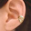 Huitan Vintage Fox-shaped Ear Cuff Earrings for Women Antique Silver Color Creative Clip Earrings Daily Wear Versatile Jewelry