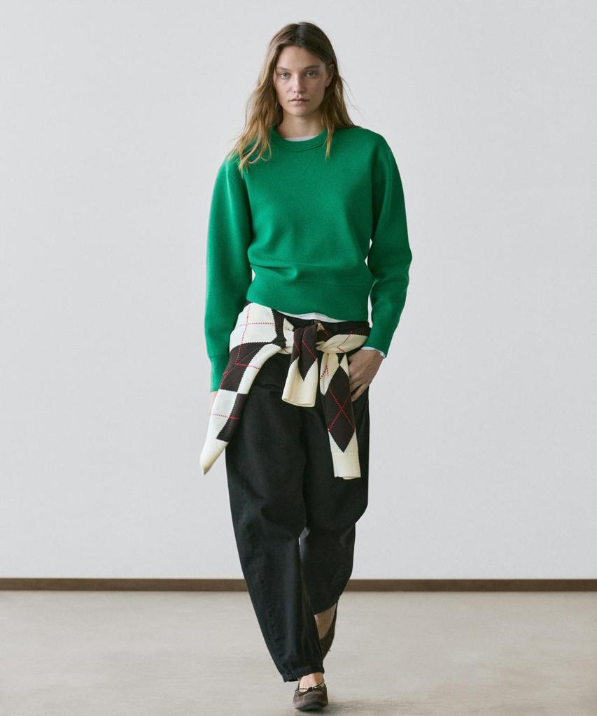 Masimodutti Cotton Blend Knit Sweater