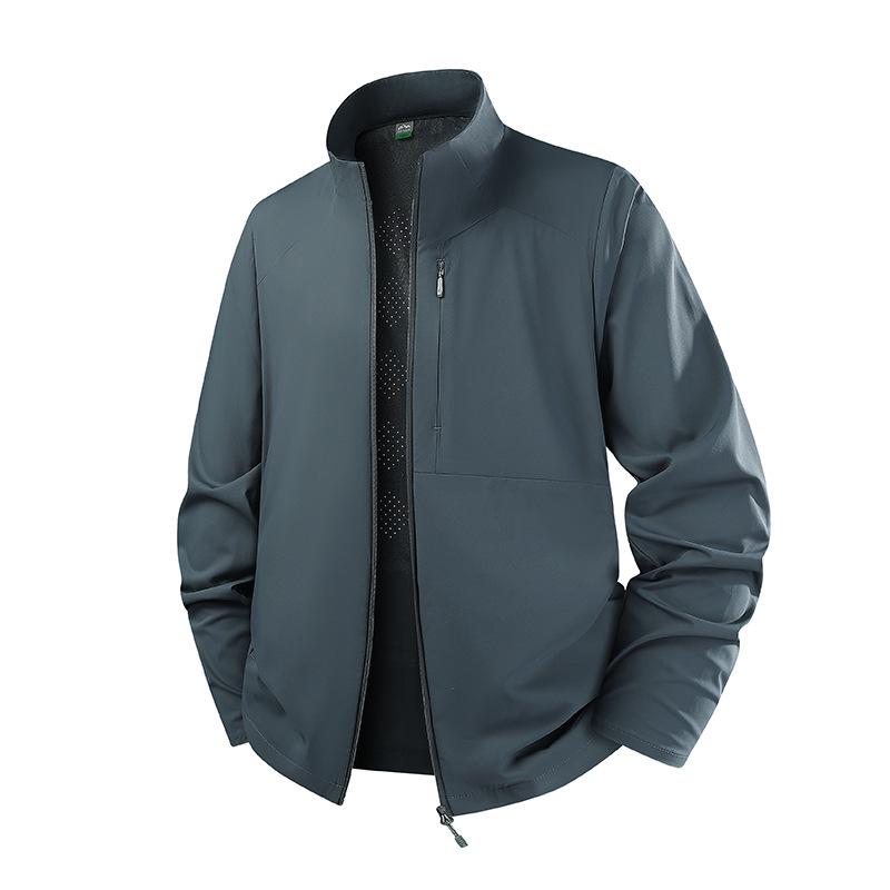 Men s Quick-Dry Ice Silk UPF50+ Sun Protection Fishing Jacket with Stand Collar. 2XL