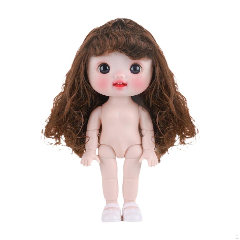 21cm BJD Doll with Footwear Interactive Design Movable Joints Educational Toy for Girls Gift Holiday