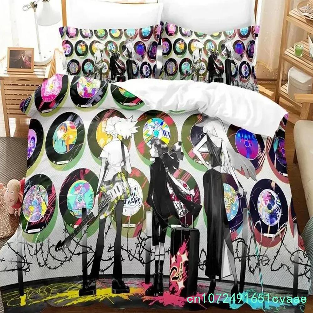 Anime Muse Dash Game Bedding Set Duvet Cover Bed Set Quilt Cover Pillowcase Comforter King Queen Size Boys Adult Bedding Set