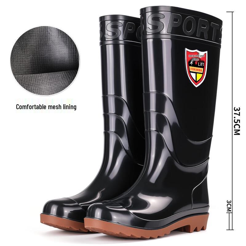Men s High-Top Waterproof Silicone Rain Boots