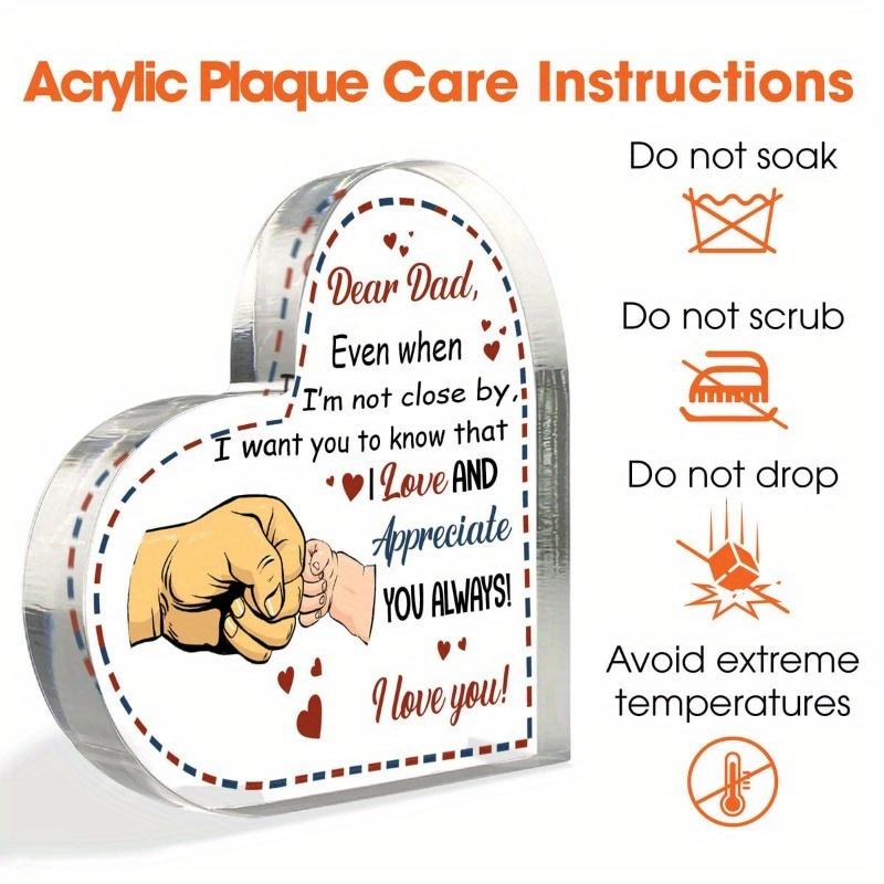 Best Dad Heart Plaque - Sentimental Birthday & Christmas Gift from Children