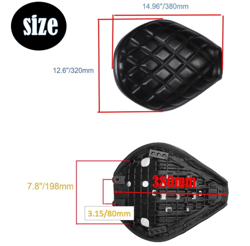 World Imp Motor Honda Rebel CMX Waterproof PU Custom Parts 250/300/500 (2017-2023) MC49/PC60 Seat, Aftermarket, High-Temperature Resistant, Leather,