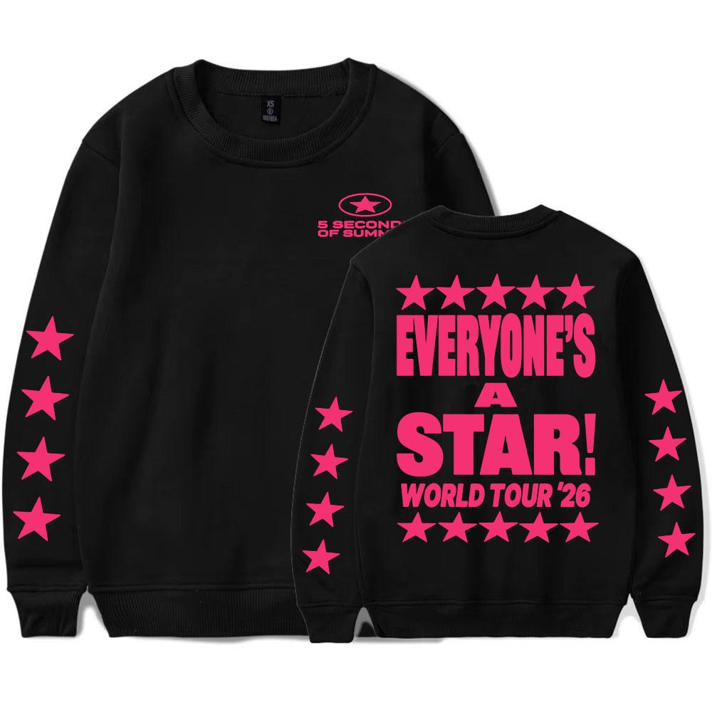 5SOS Everyone's A Star World Tour 2026 Crewneck Sweatshirt  5 Seconds of Summer Band Pullovers Long Sleeve Loose Women Sudadera