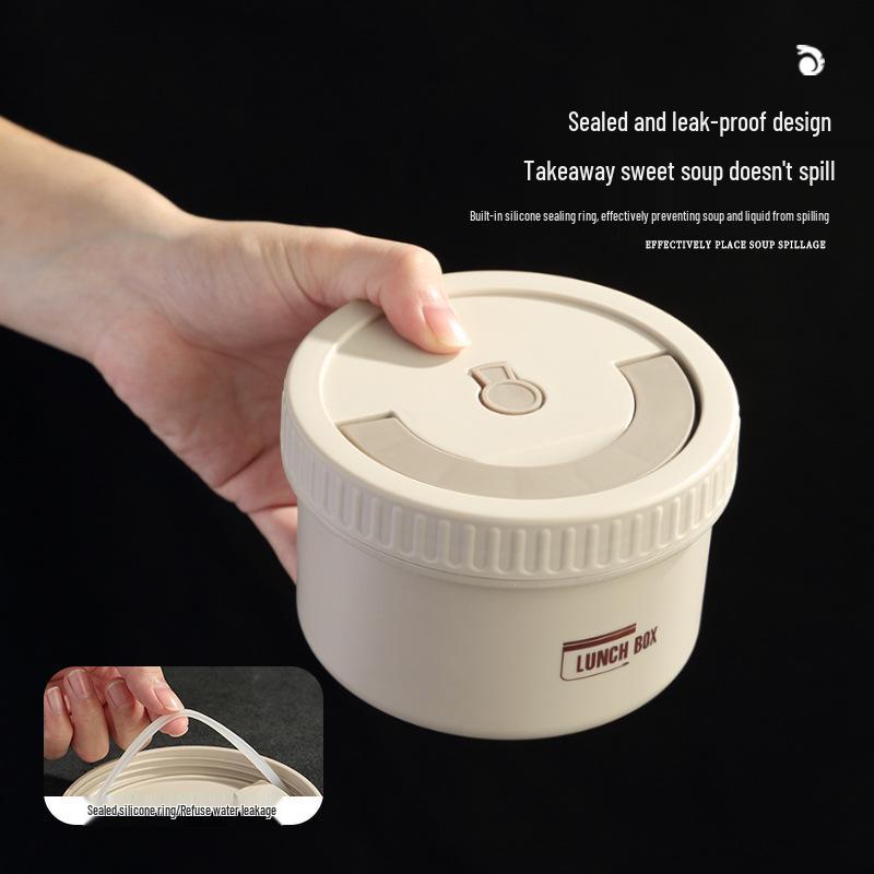 Runde isolierte Mehrschicht-Lunchbox aus 316 Edelstahl für Zuhause, Büro oder Schule.