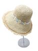 Crochet Straw Hat for Women Summer Handmade Hollow Out Panama Raffia Paper Tassel Edge Beach Hats UV Protect Foldable Sun Visor
