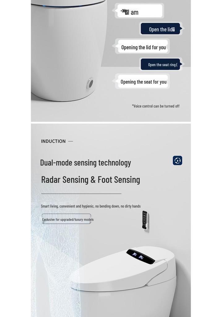 AI Dual Waterway Instant-Heat Smart Bidet Toilet with One-Button Drying & Siphon Flush System