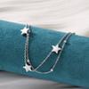 1Pc Stainless Steel Star Simulated Shell Bead Anklet Golden Silvery Minimalist Stackable Beach Jewelry Gift