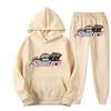 Unisex Trapstar Red & Black Tiger Head Hoodie and Sweatpants Set