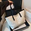 Retro Shopper Shoulder Bags for Women Large Capacity Tote Bag New Designer Bow Print Purses and Handbags KTB