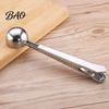 Dual-purpose Spoon And Bag Clip 2 in 1 Clip, Stainless Steel Measuring Seamless Scoop Clamp Scoop, Multifunctional Powder Sealer for Milk Coffee,