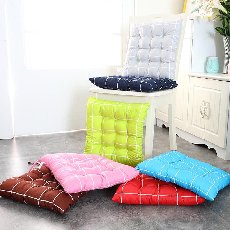 1Pc Student Fart Pad Winter Window Seat Cushion Warm Cotton Pad Thicken Cushion Office Supplies 40x40CM With Strap