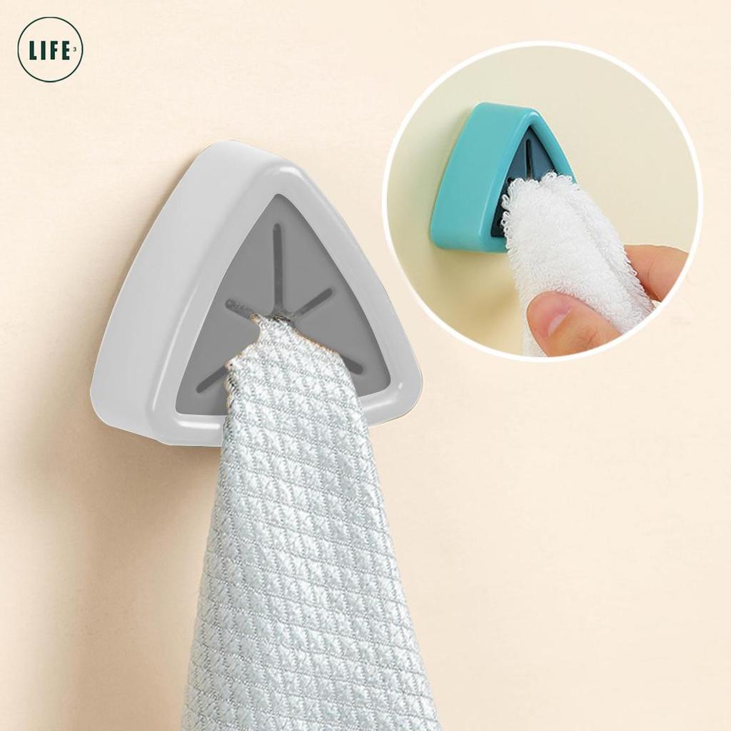 Xiaomi 3life Towel Plug Holder Punch Free Silica Gel Bathroom Organizer Rack Towels Storage Wash Cloth Clip Bathroom Kitchen Accessories Tool