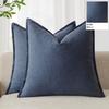 Decorative Linen Pillow Covers Natural Boho Farmhouse Neutral Christmas Couch Throw Pillows for Bed Pack of 2 Accent Pillowcase
