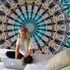 Tapeçaria Mandala para Pendurar na Parede Decoração Boho Pano de Parede Tapeçarias Psicológicas Hippie Lua Noturna Tapeçaria Tapete de Parede Mandala