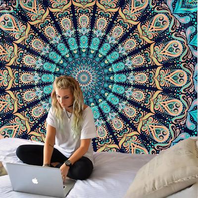 Mandala Tapestry Wall Hanging Boho Decor Wall Cloth Tapestries Psychedelic Hippie Night Moon Tapestry Mandala Wall Carpet