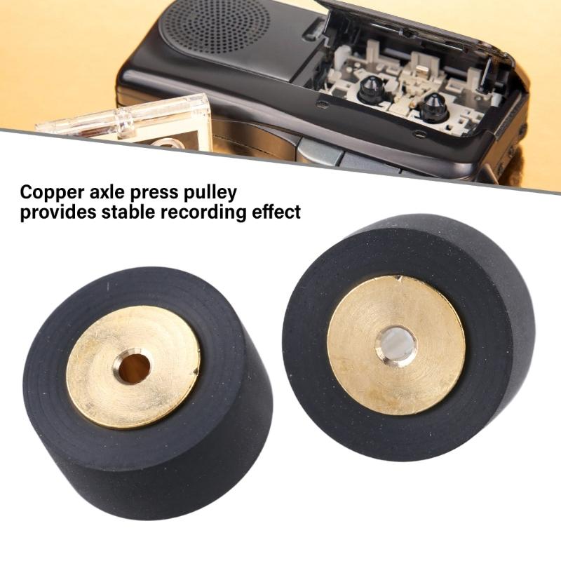 Rubber Pinch Roller Cartridge Radio Tape Recorder Movement Cassette Deck Pressure Belt Wheel 14.2x8x6.5/14.2x7x6.5mm