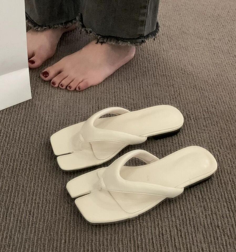 

Таби Ниндзя Обувь Женская Удобные Балетки Сплит-носок Шлепанцы Мягкая Подошва Натяжные Пляжные Шлепанцы Женские Летние Праздничные Повседневная Обувь 35