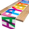 Happy Birthday Table Runners,Colourful Table Runner Birthday Table Decoration for Kitchen Dinning Birthday Party Table Decor