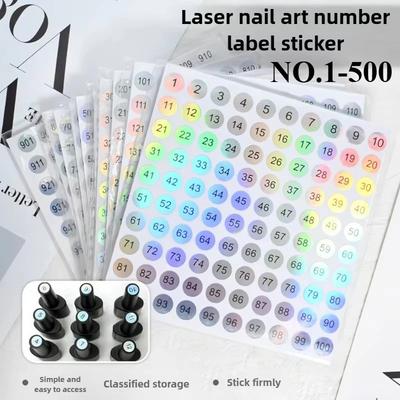 Nagellack Nummer Aufkleber Etikett Farbe Gel Flasche Lippenstift Nägel Spitzen Display Markierung Nummerierung Maniküre Werkzeug