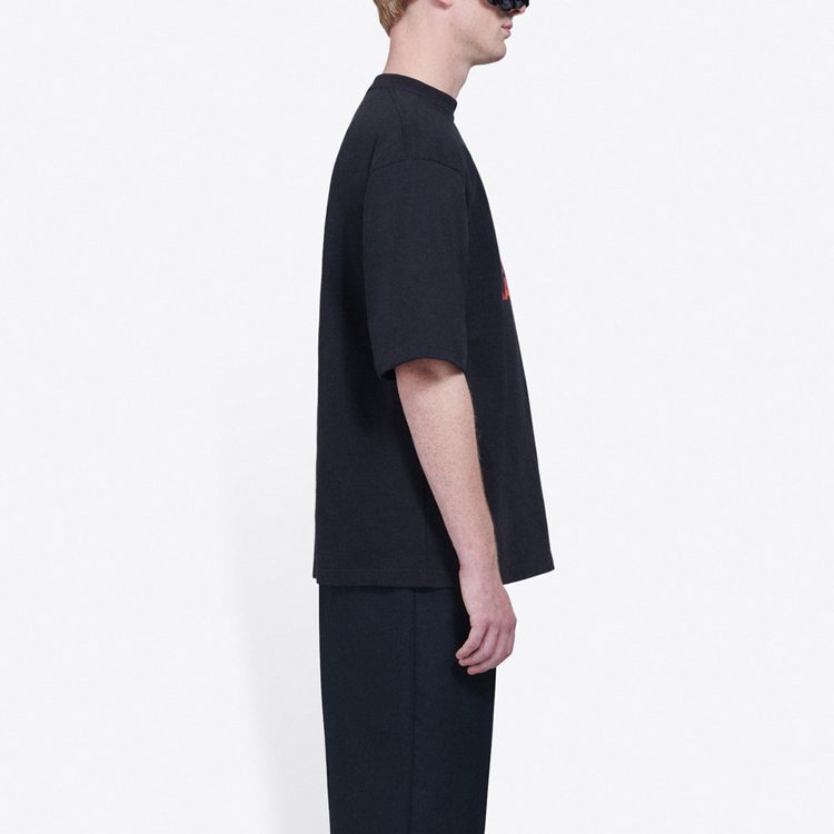 Balenciaga Loose Fit T Shirt Men's Black 620969TIVA71076