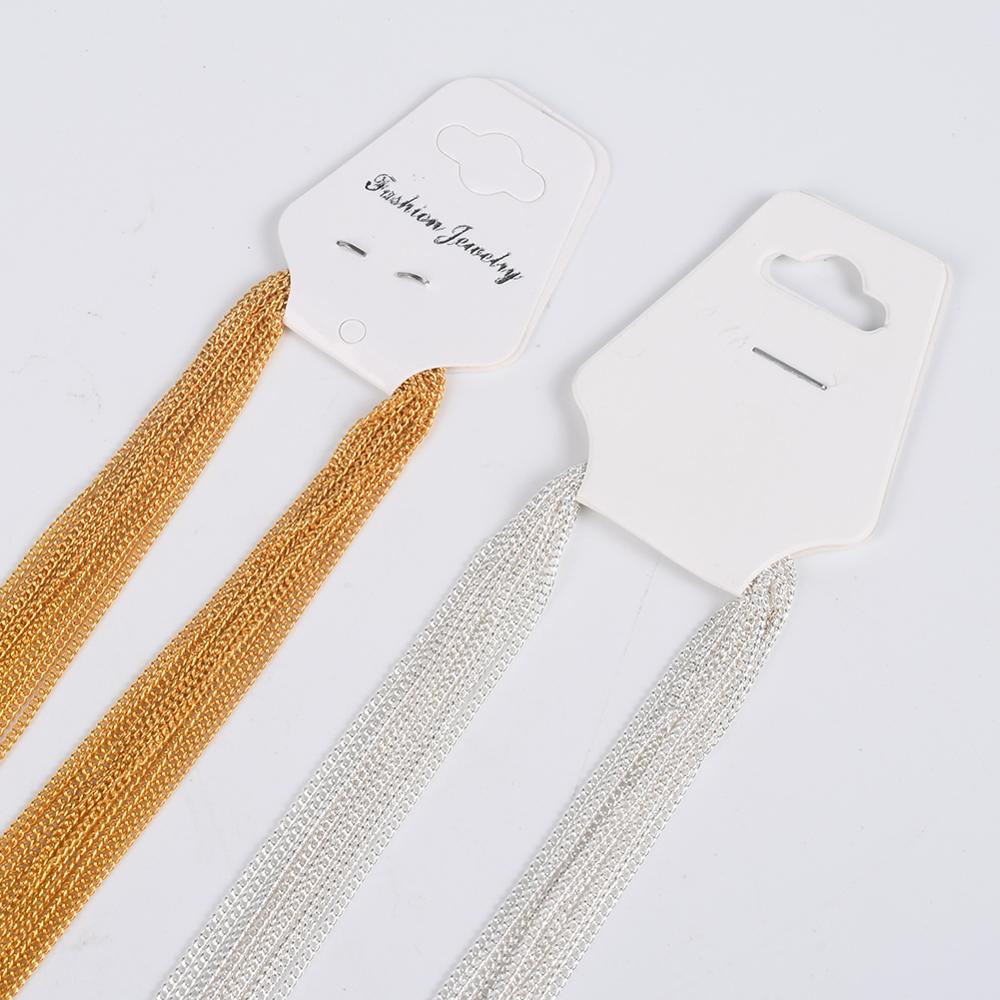 12Pcs/Lot 45cm Fine Chains DIY Findings Thin Necklace Chains Bulk Cable